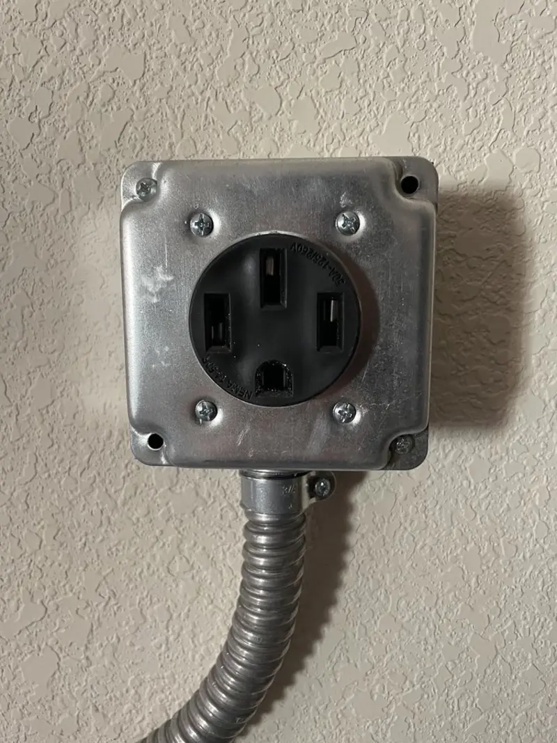 NEMA 14-50 outlet installed for Electrical Panel Upgrade in Sheboygan Falls